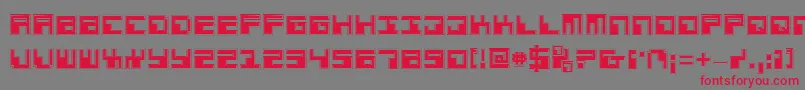 Phaserbankp Font – Red Fonts on Gray Background