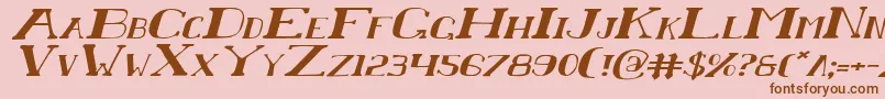 ChardinDoihleExpandedItalic Font – Brown Fonts on Pink Background