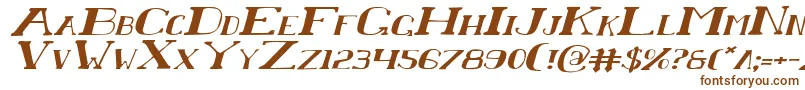 ChardinDoihleExpandedItalic Font – Brown Fonts on White Background