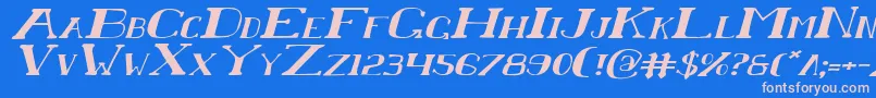 ChardinDoihleExpandedItalic Font – Pink Fonts on Blue Background