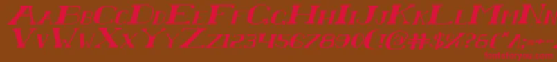 ChardinDoihleExpandedItalic Font – Red Fonts on Brown Background