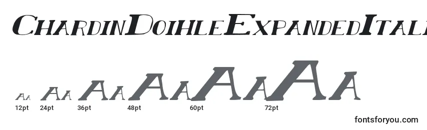 ChardinDoihleExpandedItalic Font Sizes