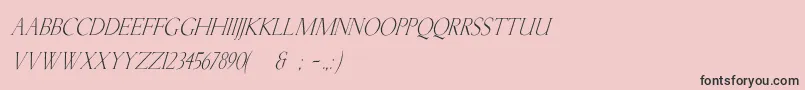 Fonte KellnearItalic – fontes pretas em um fundo rosa