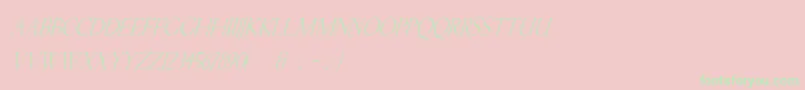 KellnearItalic-Schriftart – Grüne Schriften auf rosa Hintergrund