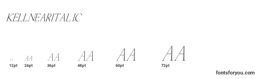 KellnearItalic Font Sizes