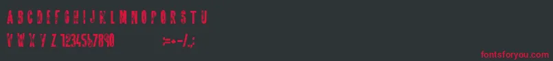 DoNotDisturb Font – Red Fonts on Black Background