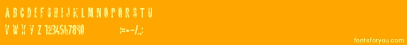 DoNotDisturb Font – Yellow Fonts on Orange Background