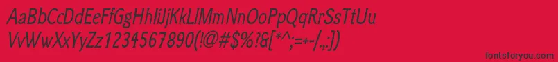 Шрифт ClicheeItalic – чёрные шрифты на красном фоне