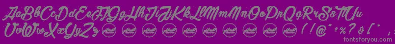 MaderaStudioPersonaluseonly Font – Gray Fonts on Purple Background