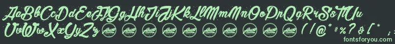 Lisätietoja MaderaStudioPersonaluseonly-fontista MaderaStudioPersonaluseonly-fontti – vihreät fontit mustalla taustalla