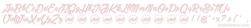 MaderaStudioPersonaluseonly-fontti – vaaleanpunaiset fontit valkoisella taustalla