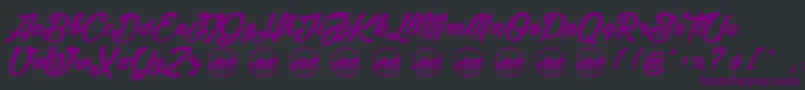 MaderaStudioPersonaluseonly Font – Purple Fonts on Black Background