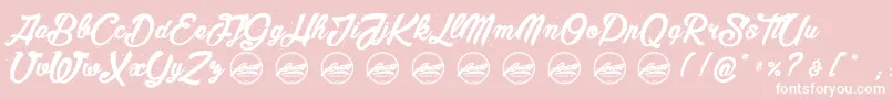 fuente MaderaStudioPersonaluseonly – Fuentes Blancas Sobre Fondo Rosa