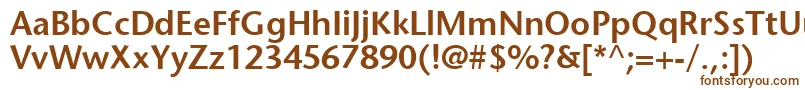 2sto-fontti – ruskeat fontit valkoisella taustalla