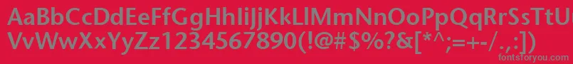 フォント2sto – 赤い背景に灰色の文字