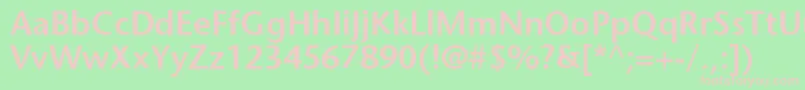 2sto-fontti – vaaleanpunaiset fontit vihreällä taustalla