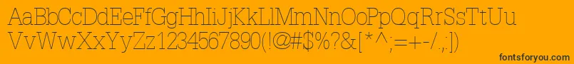 InstallationlightsskRegular Font – Black Fonts on Orange Background