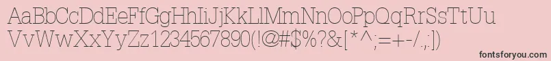 InstallationlightsskRegular Font – Black Fonts on Pink Background