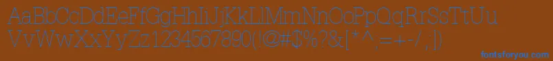 InstallationlightsskRegular Font – Blue Fonts on Brown Background