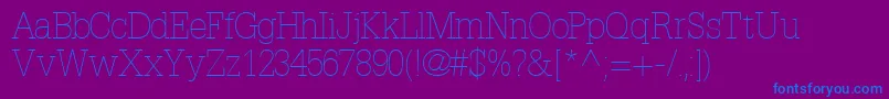 InstallationlightsskRegular Font – Blue Fonts on Purple Background