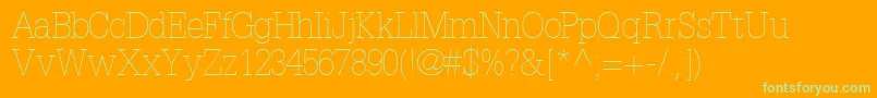 InstallationlightsskRegular Font – Green Fonts on Orange Background