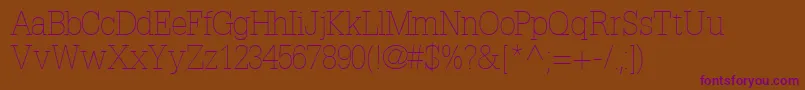 Шрифт InstallationlightsskRegular – фиолетовые шрифты на коричневом фоне