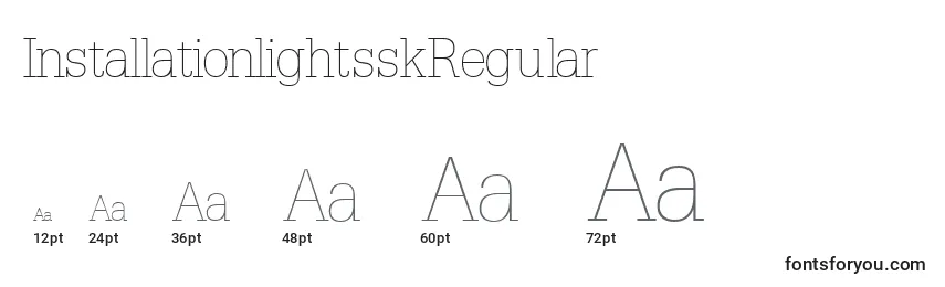 InstallationlightsskRegular Font Sizes