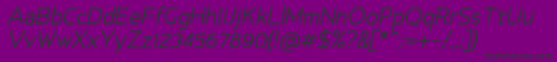 AncillaryItalic Font – Black Fonts on Purple Background