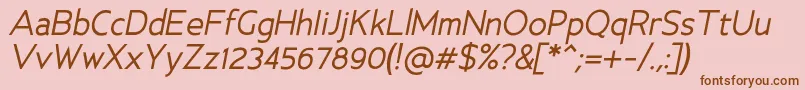 AncillaryItalic Font – Brown Fonts on Pink Background