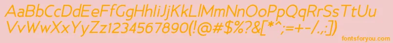 AncillaryItalic Font – Orange Fonts on Pink Background