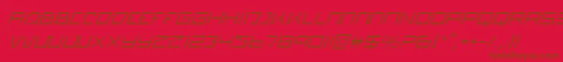 QuasitronItalic Font – Brown Fonts on Red Background