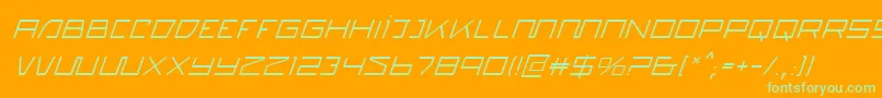 More about QuasitronItalic Font QuasitronItalic Font – Green Fonts on Orange Background