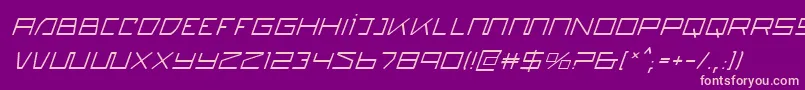 QuasitronItalic Font – Pink Fonts on Purple Background