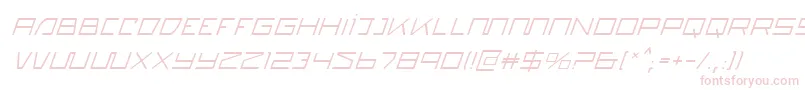 QuasitronItalic-Schriftart – Rosa Schriften auf weißem Hintergrund