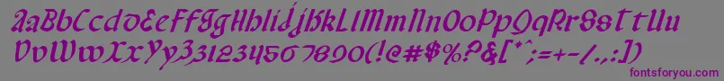 ValeriusItalic Font – Purple Fonts on Gray Background