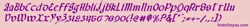 ValeriusItalic Font – Purple Fonts on Pink Background