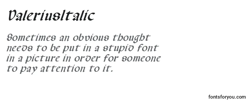 Шрифт ValeriusItalic