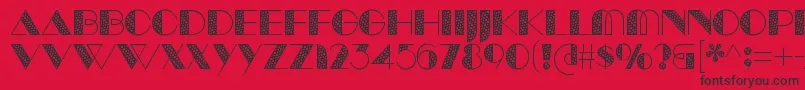 ManbowTone Font – Black Fonts on Red Background