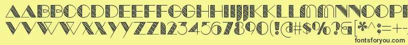ManbowTone Font – Black Fonts on Yellow Background