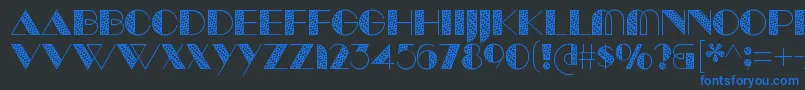 ManbowTone Font – Blue Fonts on Black Background