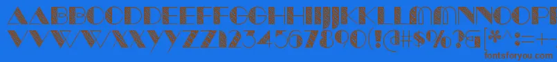 ManbowTone Font – Brown Fonts on Blue Background