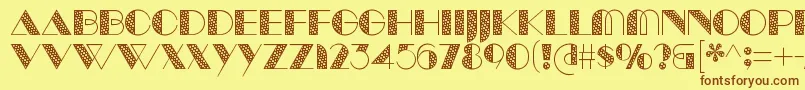 ManbowTone Font – Brown Fonts on Yellow Background