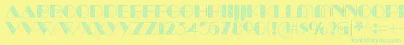 ManbowTone Font – Green Fonts on Yellow Background