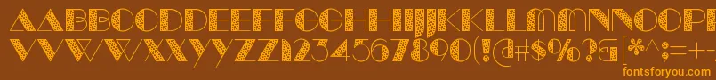 ManbowTone Font – Orange Fonts on Brown Background