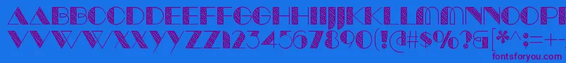 ManbowTone Font – Purple Fonts on Blue Background
