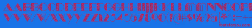 ManbowTone Font – Red Fonts on Blue Background