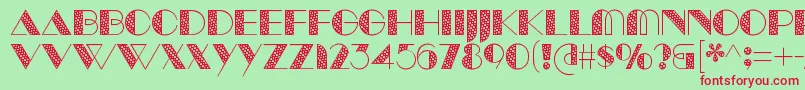 ManbowTone Font – Red Fonts on Green Background