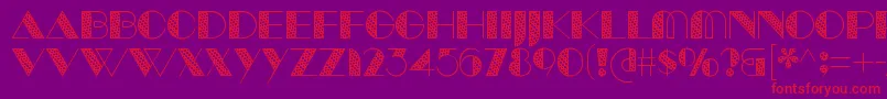 Fonte ManbowTone – fontes vermelhas em um fundo violeta
