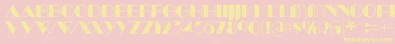 Police ManbowTone – polices jaunes sur fond rose