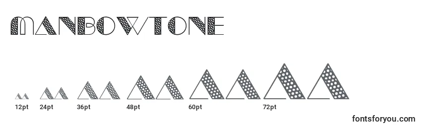 ManbowTone Font Sizes